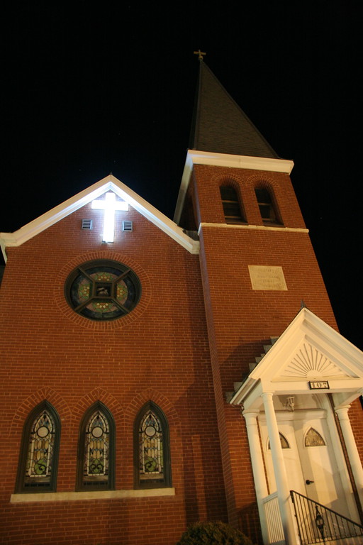 Neon Cross at Zion Church