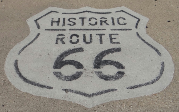 Route 66 in Missouri and California