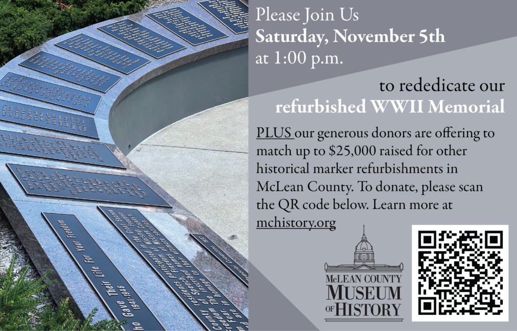 rededicating the WWII Veterans memorial