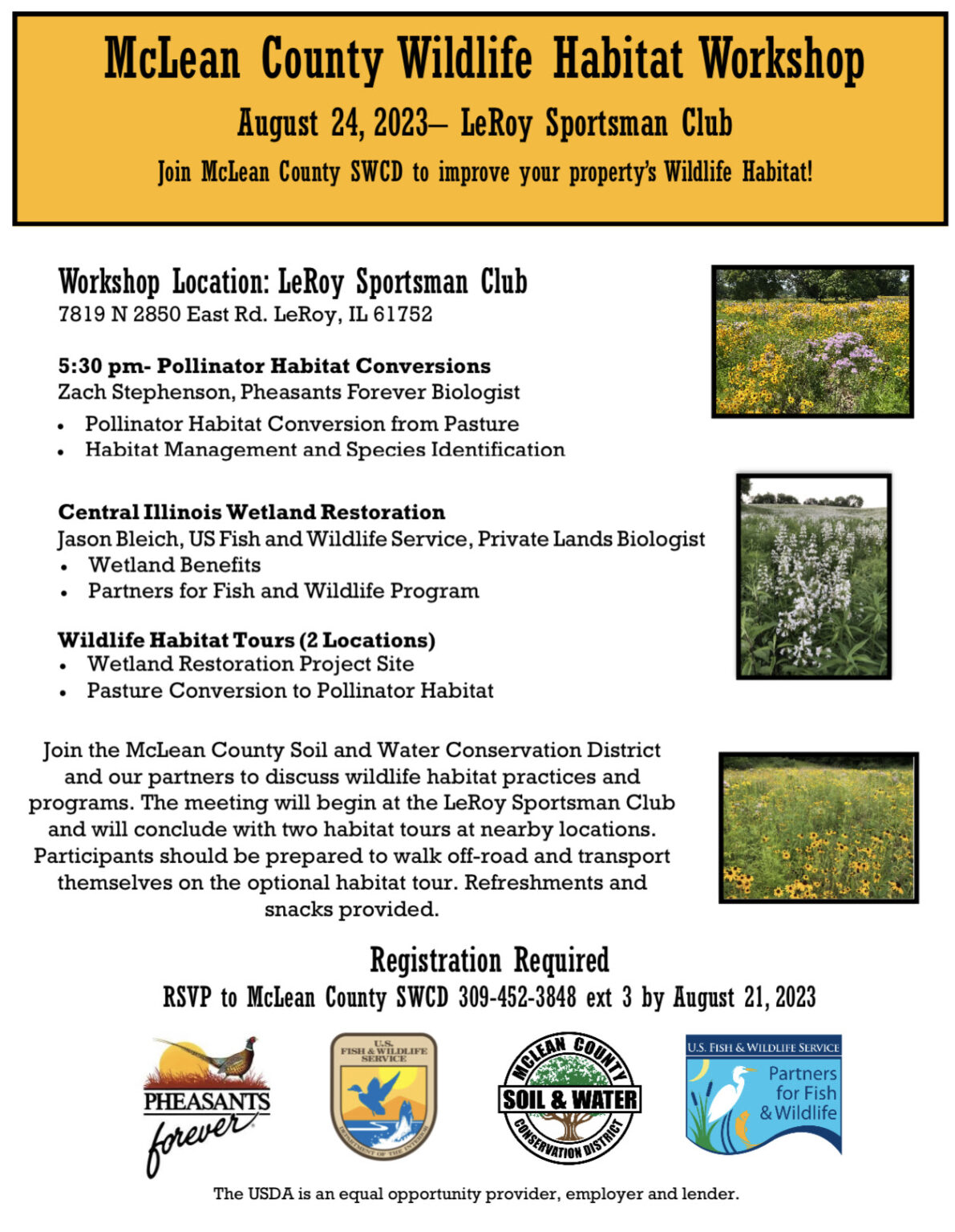 McLean County Habitat Pollinator Habitat Conversions