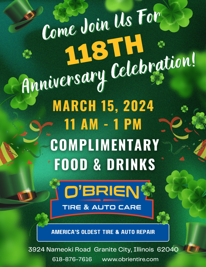 O'Brien Tire & Auto Care 118th Anniversary