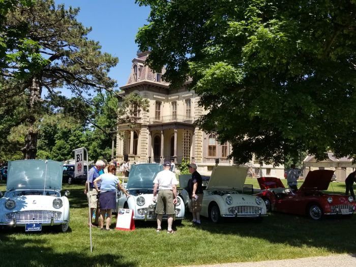 Champagne British Car Show at David Davis Mansion