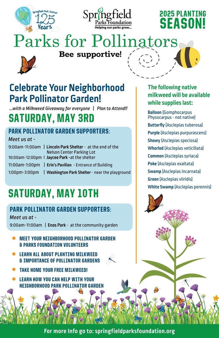 Springfield Parks Foundation Milkweed Giveaway