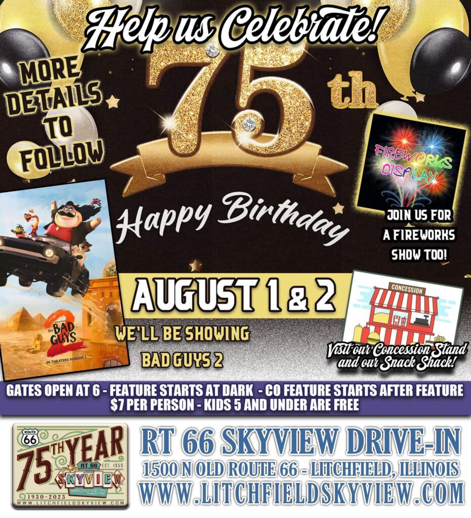 Rt 66 Skyview Drive-In 75th Birthday!