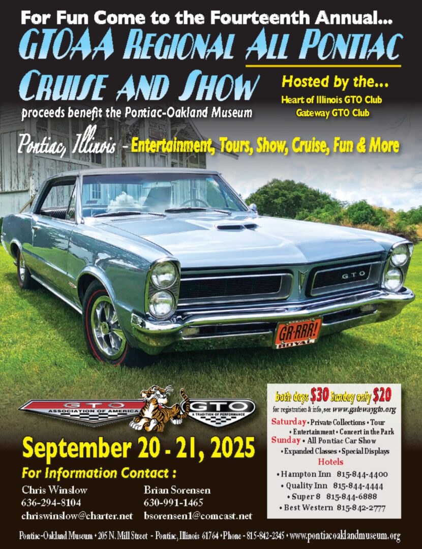 GTOAA All Pontiac Regional Car Cruise & Show GTOAA All Pontiac Regional Car Cruise & Show