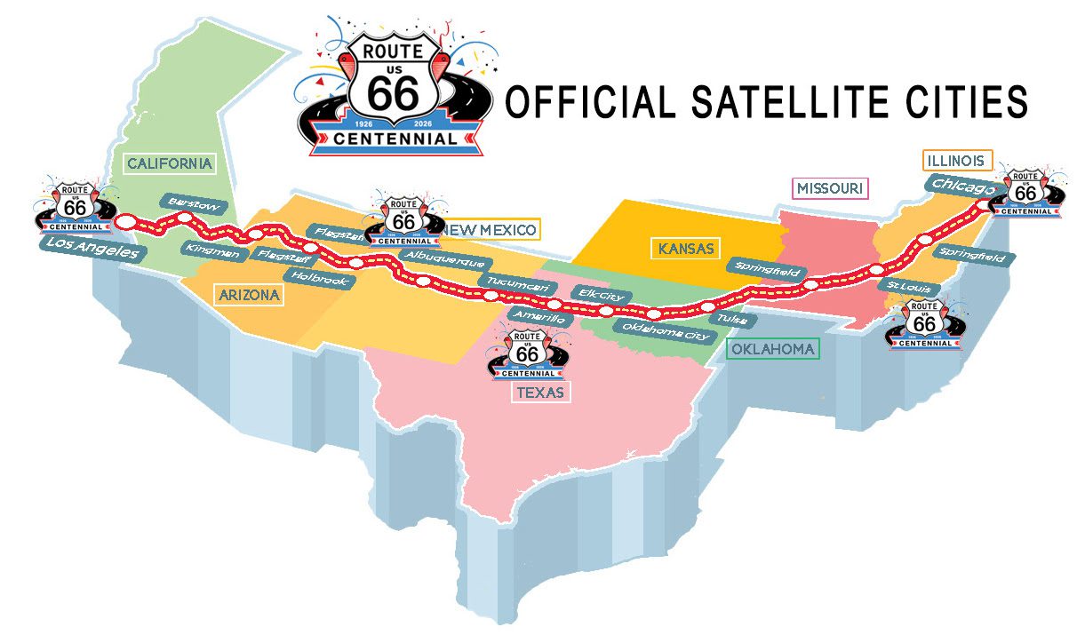 Satellite Cities for the Route 66 Centennial Kick-off Satellite Cities for the Route 66 Centennial Kick-off