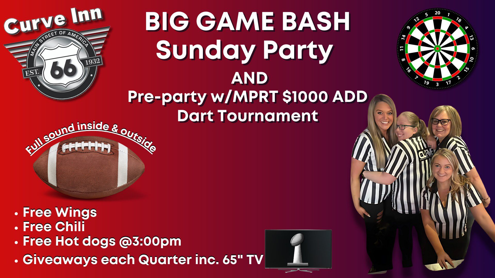 Soup r Bowl Bash at The Curve Inn Plus Dart Tourney