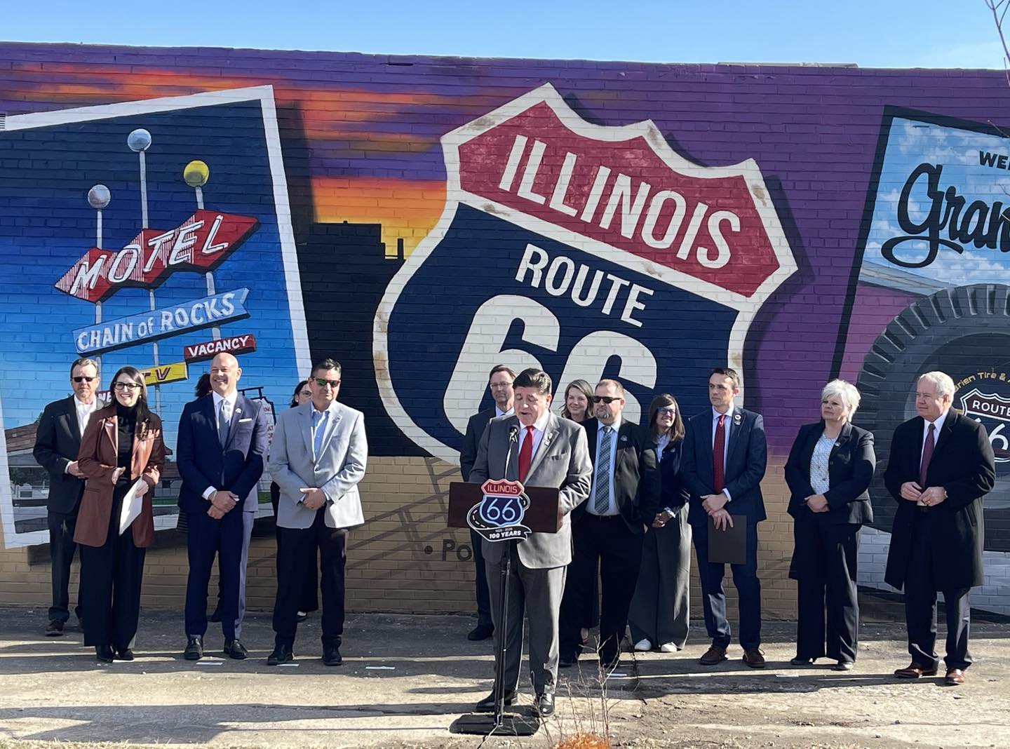 Illinois Governor Pritzker Celebrates Route 66 Centennial Kickoff