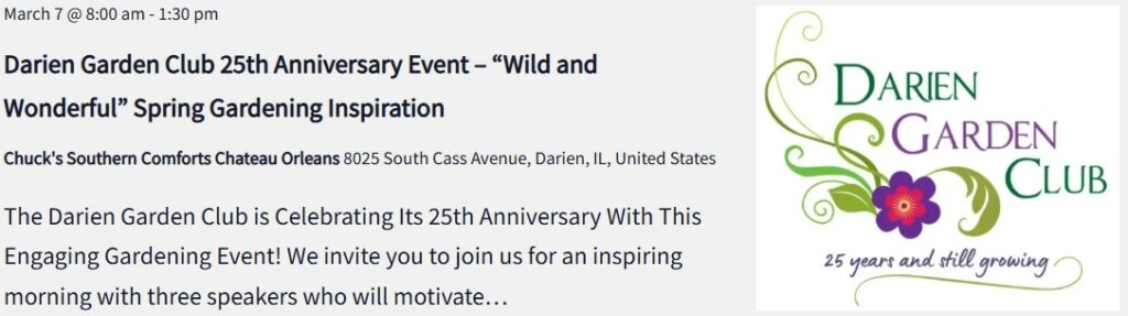 Darien Garden Club 25th Anniversary Event