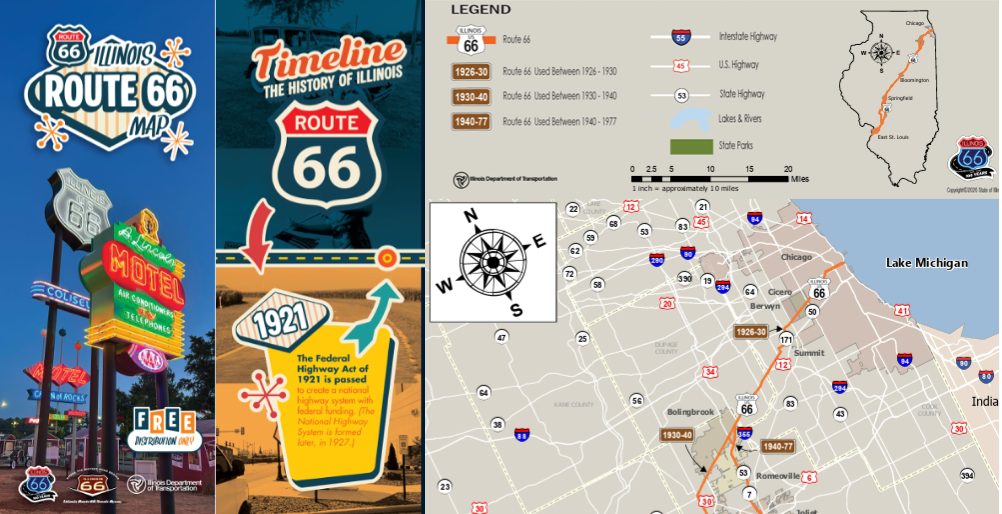 IDOT Route 66 Road Map