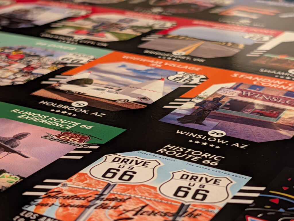 Route 66 Trading Card Sheet