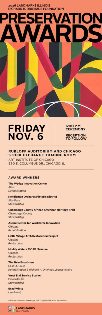 Landmarks Illinois Richard H. Driehaus Foundation Preservation Awards