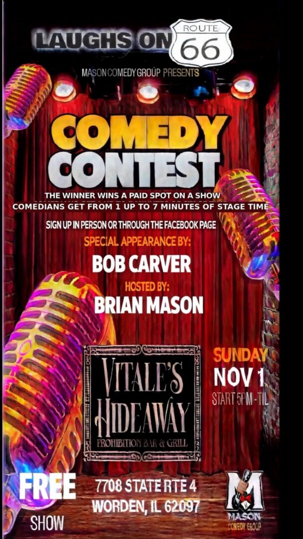Vitale's Hideaway Laughs on 66 Open Mic Comedy Show